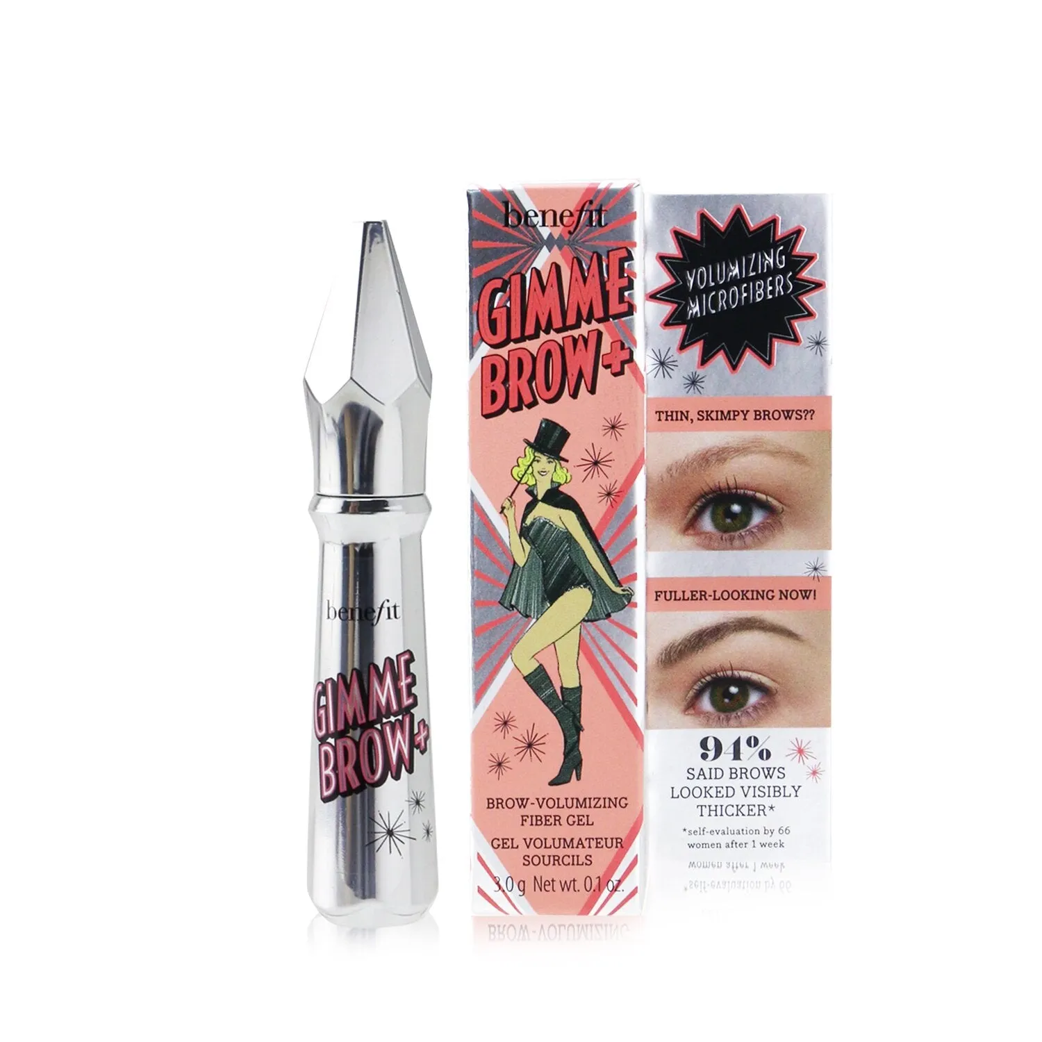 Benefit - Gimme Brow  Volumizing Fiber Gel - #4.5 (Neutral Deep Brown)  - 3g/0.1