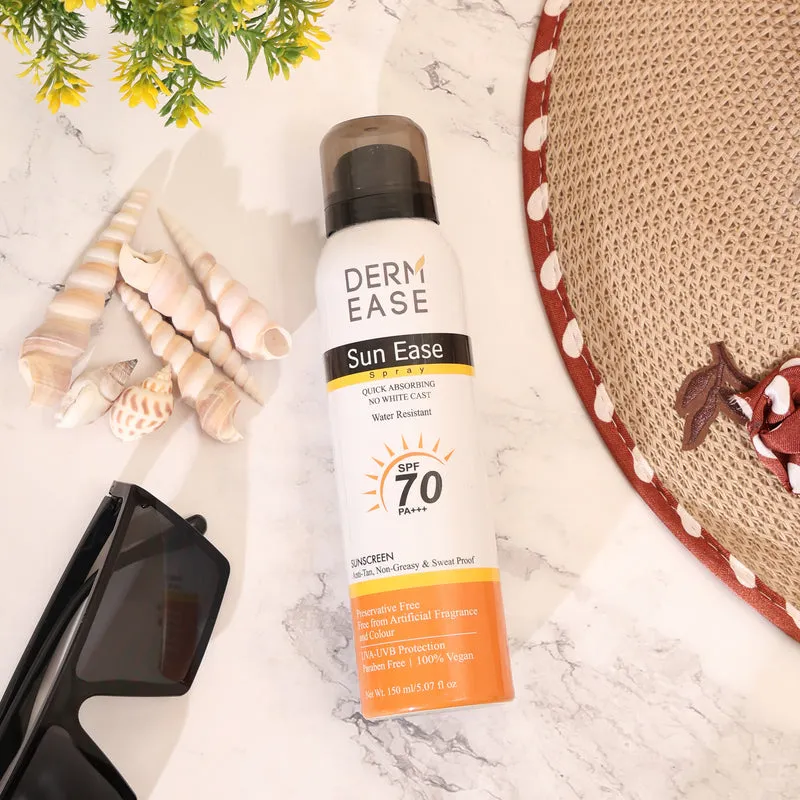 Derm Ease SPF 70 Sunscreen Spray 150ml || SPF 70   AEROSOL SPRAY