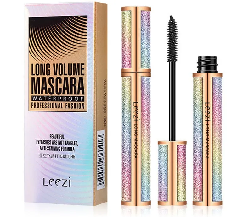 Waterproof Mascara Naturally Curled Dense and Not Smudged 4D Makeup Cosmetics Lash Fibers Mascara