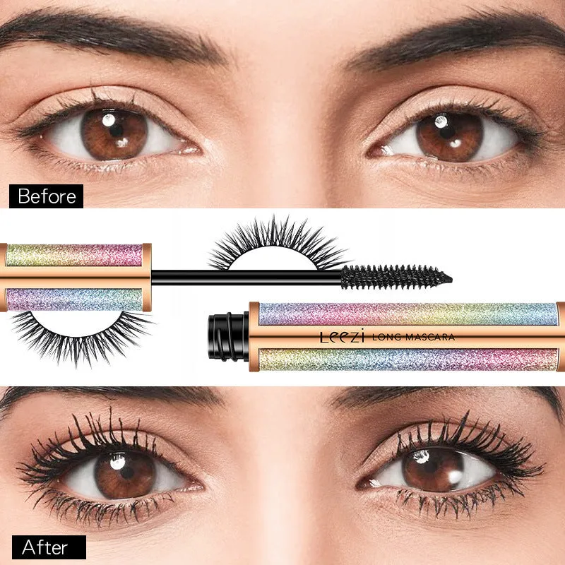 Waterproof Mascara Naturally Curled Dense and Not Smudged 4D Makeup Cosmetics Lash Fibers Mascara